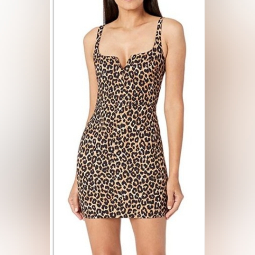NWT/$178 Likely Constance Leopard-Print Mini Dress 0
